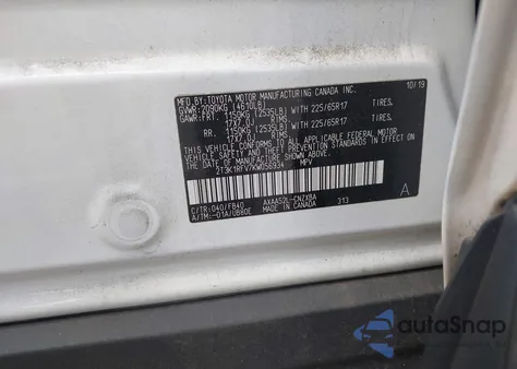 2019 Toyota Rav4 Le из США, поврежденный, VIN 2T3K1RFV7KW056934